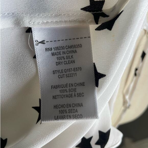 Equipment Femme Layla Cami Tank Top 100% Silk Adjustable Straps Stars Small - Picture 4 of 7